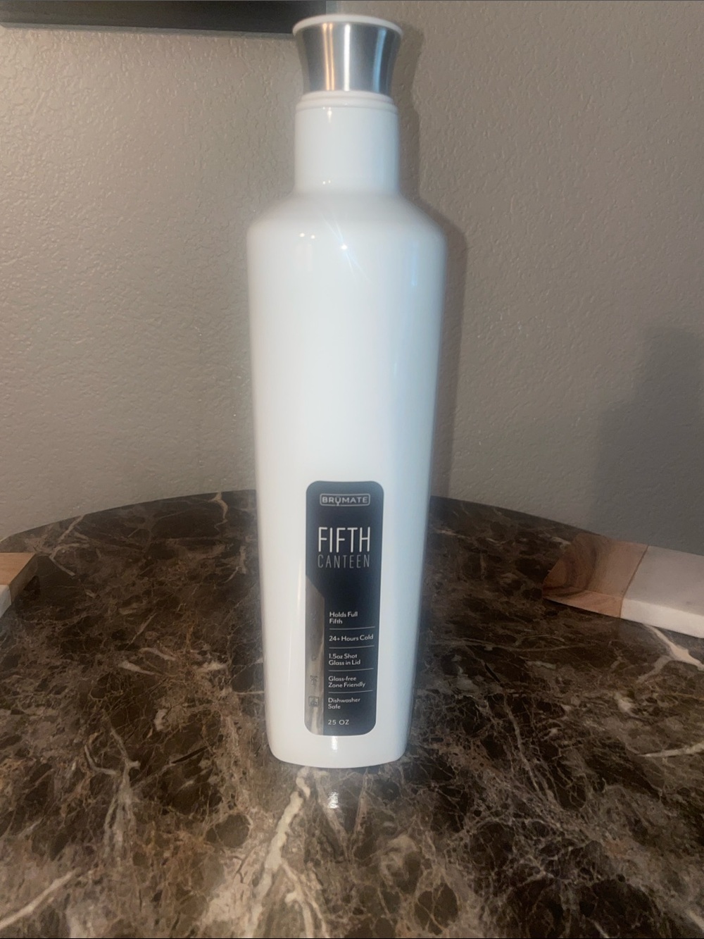 BrüMate Fifth Canteen Vacuum-Insulated Water Bottle — White